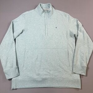 Criquet 1/4 Zip Weekender Sweater Mens‎ Medium Mint Blue Long Sleeve Golf Preppy